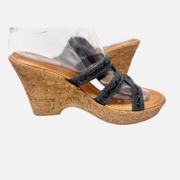 Italian Shoemakers Contesa Wedged Sandals Size 7 - Picture 3 of 6